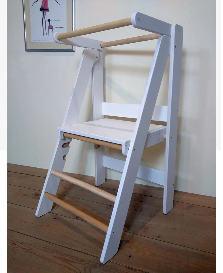 المطبخ خطوة البراز الطفل التعلم برج الممارسة ارتفاع قابل للتعديل كرسي الاطفال التعلم #3