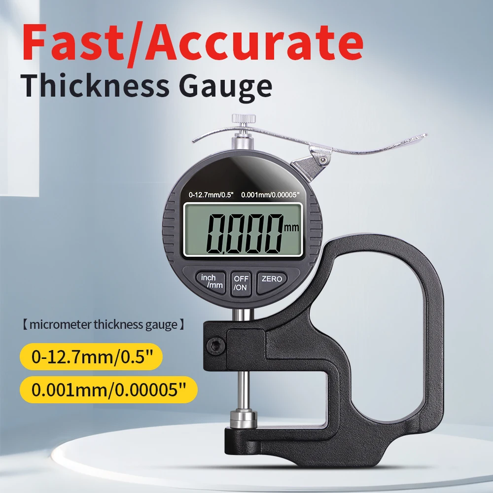 

0.01mm/0.001mm Electronic Micrometer Thickness Gauge 0-12.7mm Digital Thickness Meter Micrometro Width Measuring Instruments