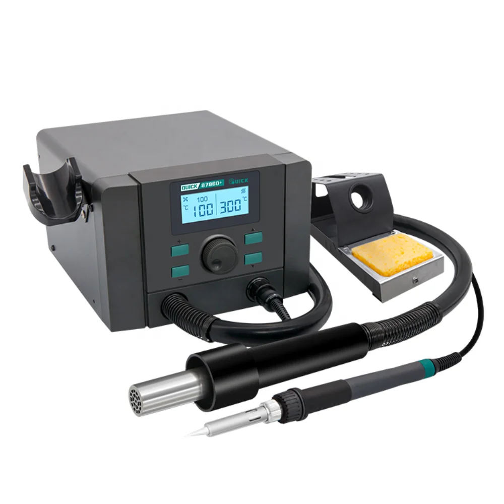 

High Quality Quick 8786D+ Digital Display 2-in-1 Hot Air Gun Soldering Station Desoldering Rework Maintenance System