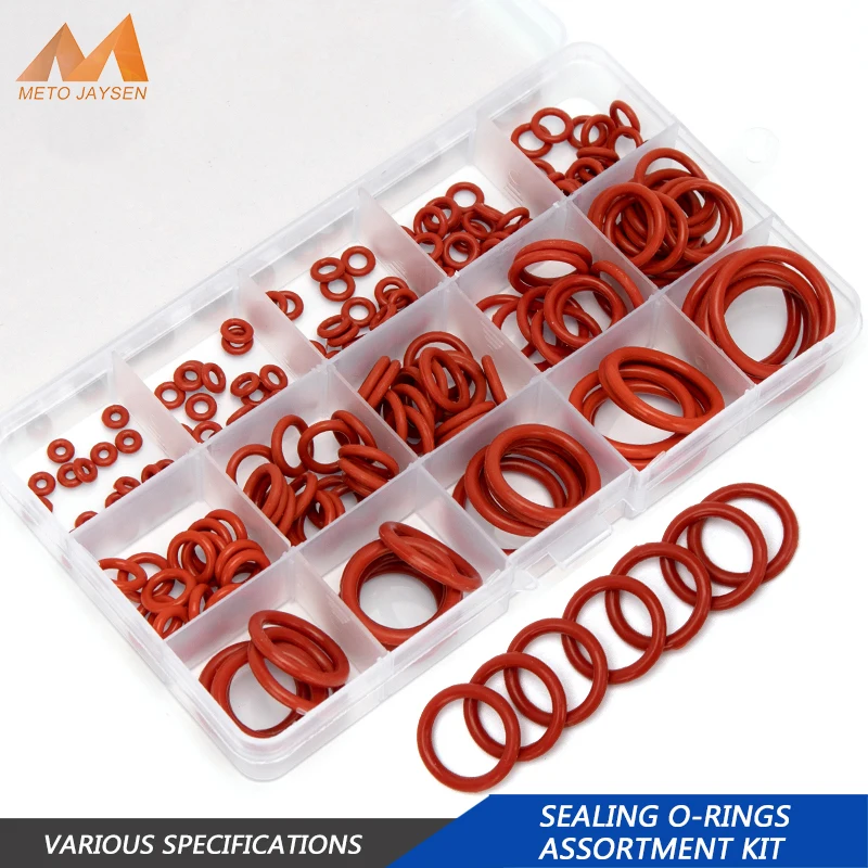 

150PCS/box PCP Paintball VMQ Sealing O-rings OD 6mm-30mm CS 1mm 1.5mm 1.9mm 2.4mm Red Silicone Gasket Replacements