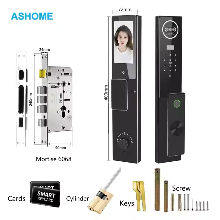 Smart Door Lock With Wifi Tuya Smart Fingerprint Password IC card Key Digital Safe Door Lock For Home