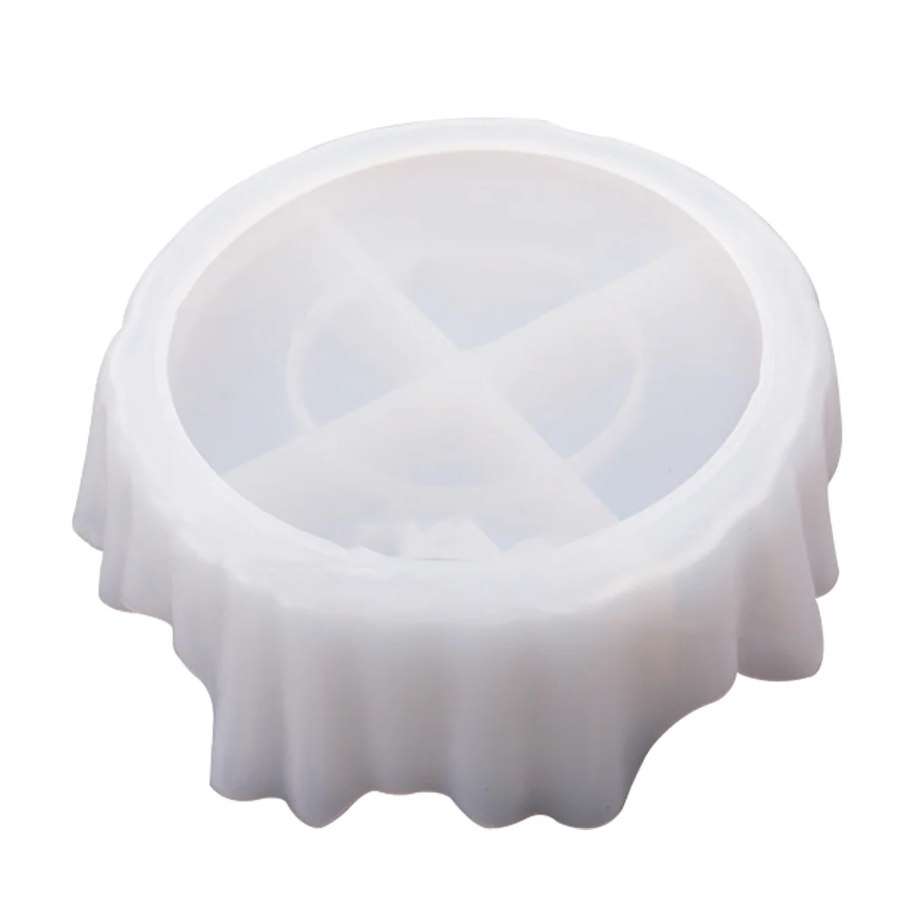 Silicone Resin Mold Diy Flowerpot Craft Epoxy Tray Casting Mould Irregular Shape Glitter Pearl Pigment Decorative Handicraft