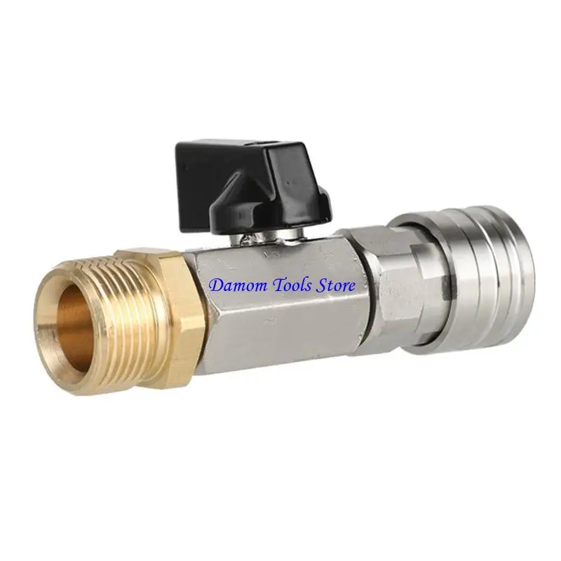57BE High Pressure Washer Ball Valves Replacement M22 14MM Adapter Easy to Install