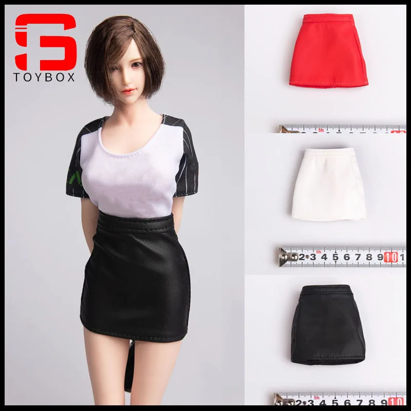 TYM053 1/6 ทหารหญิงเซ็กซี่ห่อสะโพกกระโปรงหนังสั้นสําหรับตุ๊กตารูปตุ๊กตา 12 นิ้ว