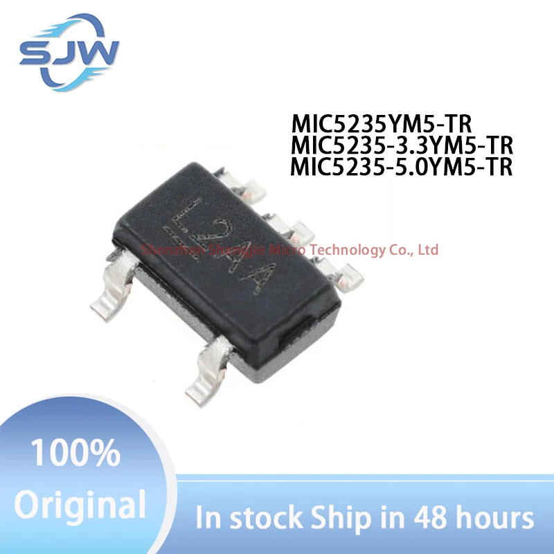 

MIC5235YM5-TR MIC5235-3.3YM5-TR MIC5235-5.0YM5-TR Screen printing L2AA L233 L250 encapsulation SOT-23-5 Linear regulator chip