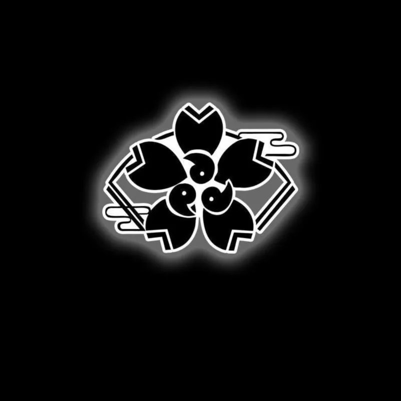 JDM Japanese Sakura Kamon Cutting Sticker Waterproof Traditional Flower Clan Crest Vinyl Decal for Auto Exterior