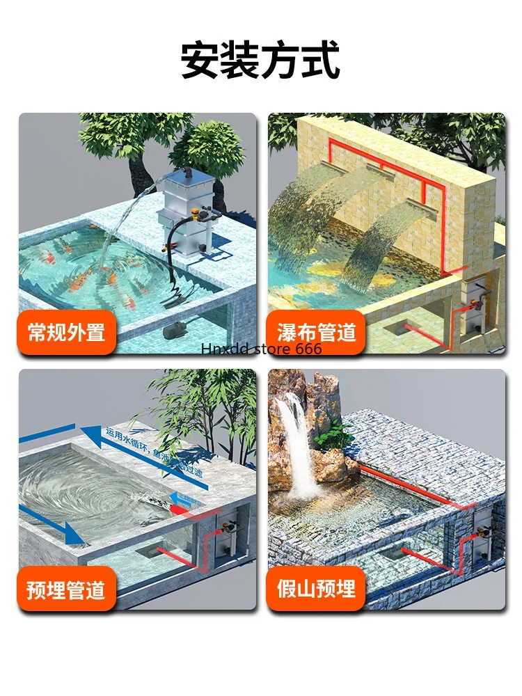 Fish pond filter intelligent automatic backwash water circulation system image 4