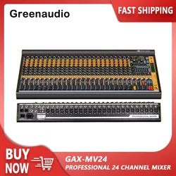 GAX-MV24 professional 24 channel dj audio mixer with reverberation effect conference stage performance mixer bar audio DJ