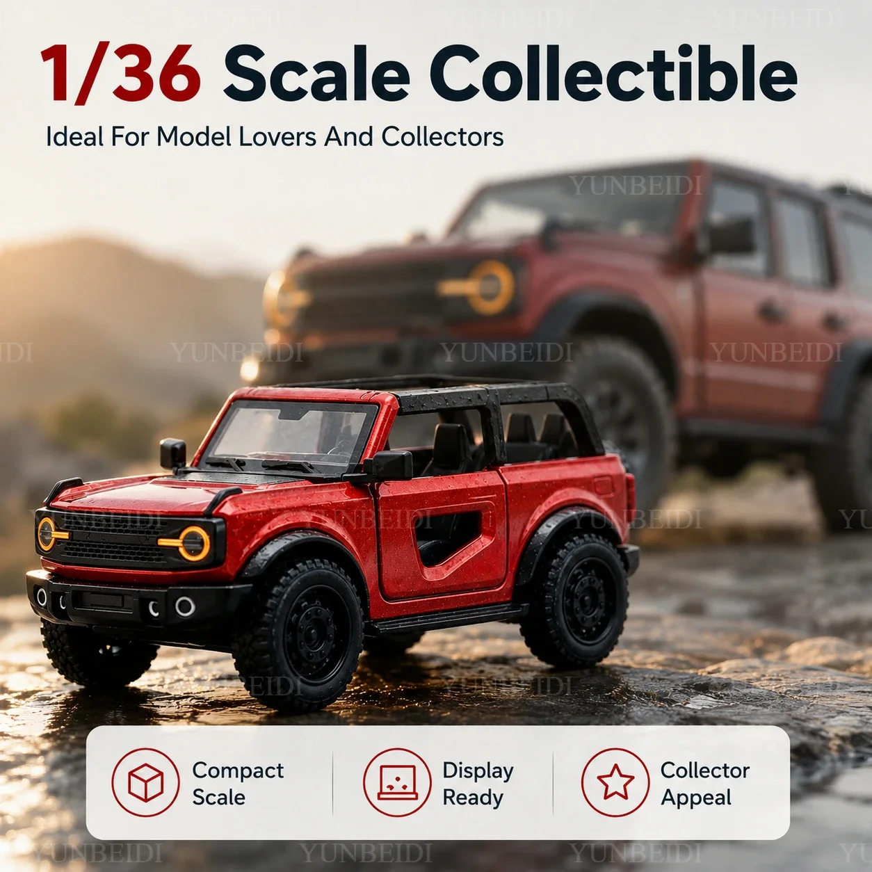 1/36 New Detachable Off-road Vehicle, Foldable Hummer Children's Toy Car Model, Die-cast Metal Material, Powerful Engine Gift image 6