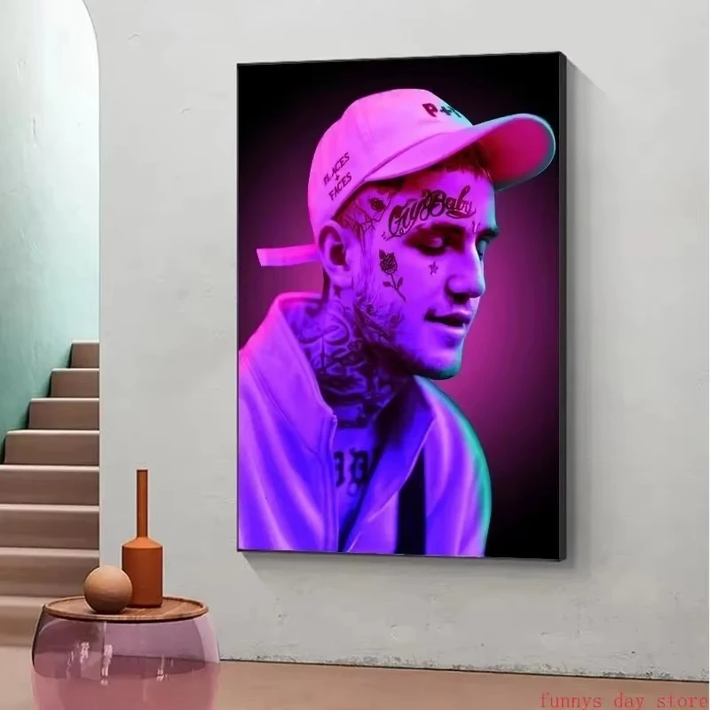 Hip Hop Music Rapper Lil Peep Posters Canvas Painting Modern Hd Printed Wall Art Picture for Living Room Home Decoration Cuadros