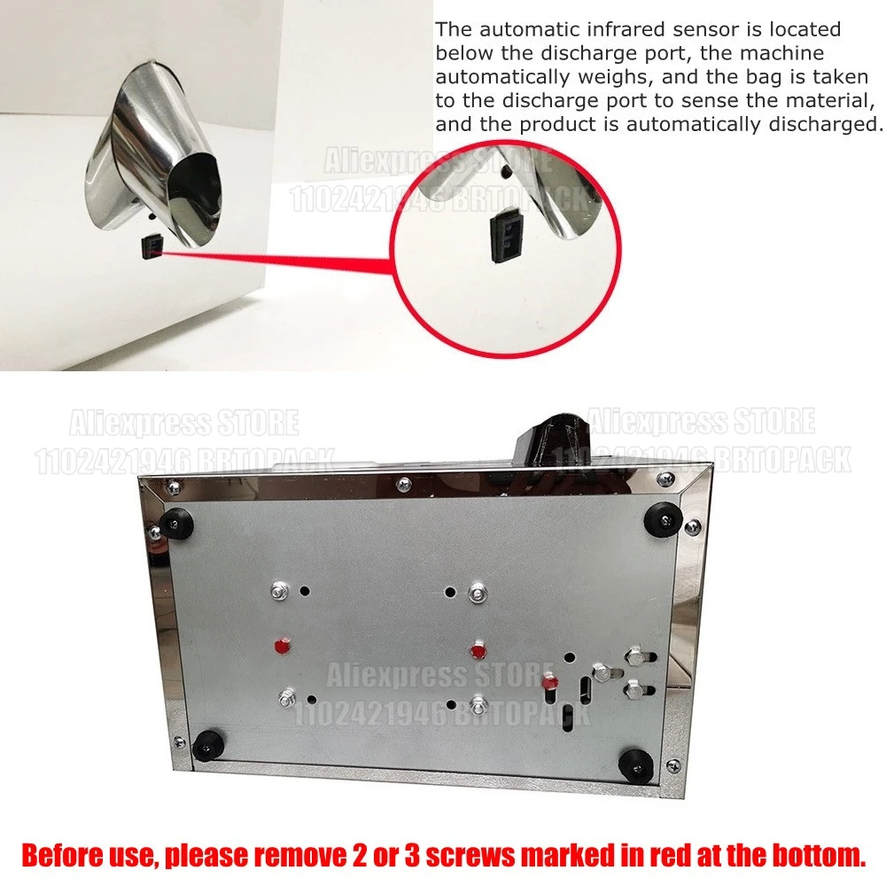 Máquina automática de enchimento de pó de especiarias, 1-200g, grânulos, feijão de café, farinha fina, dispensador de pesagem manual, máquina de embalagem