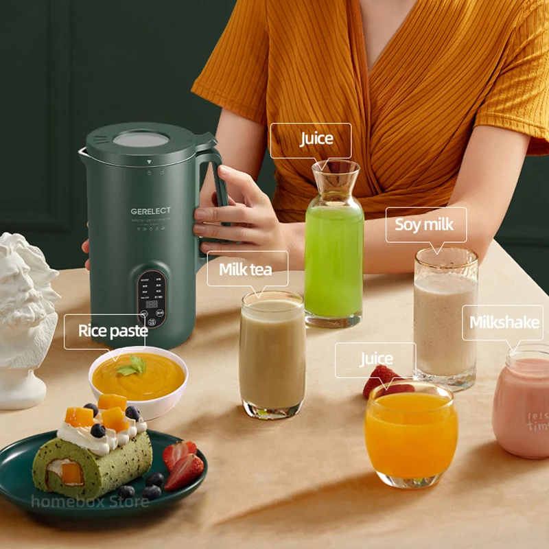 800 مللي ماكينة تصنيع حليب فول الصويا عصارة الفواكه الطازجة متعددة الوظائف آلة كسر الجدار التلقائي التدفئة الطبخ صانع حليب الصويا