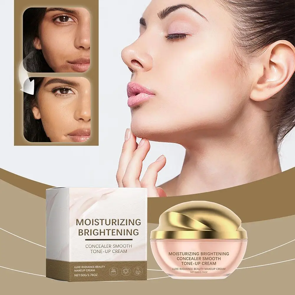 Moisturizing Concealer Smooth Tone-Up Cream Skin Shrink Pores Concealer and Isolation Cream Cosmetics Makeup 30g/50g