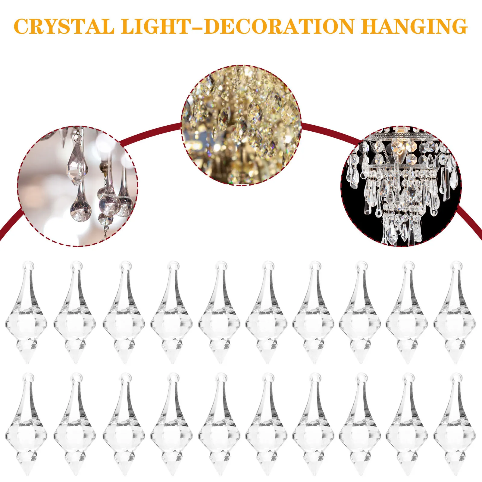 

Hanging Decors Crystal Ornaments Decoration Crystals Decorations for Home Chandelier