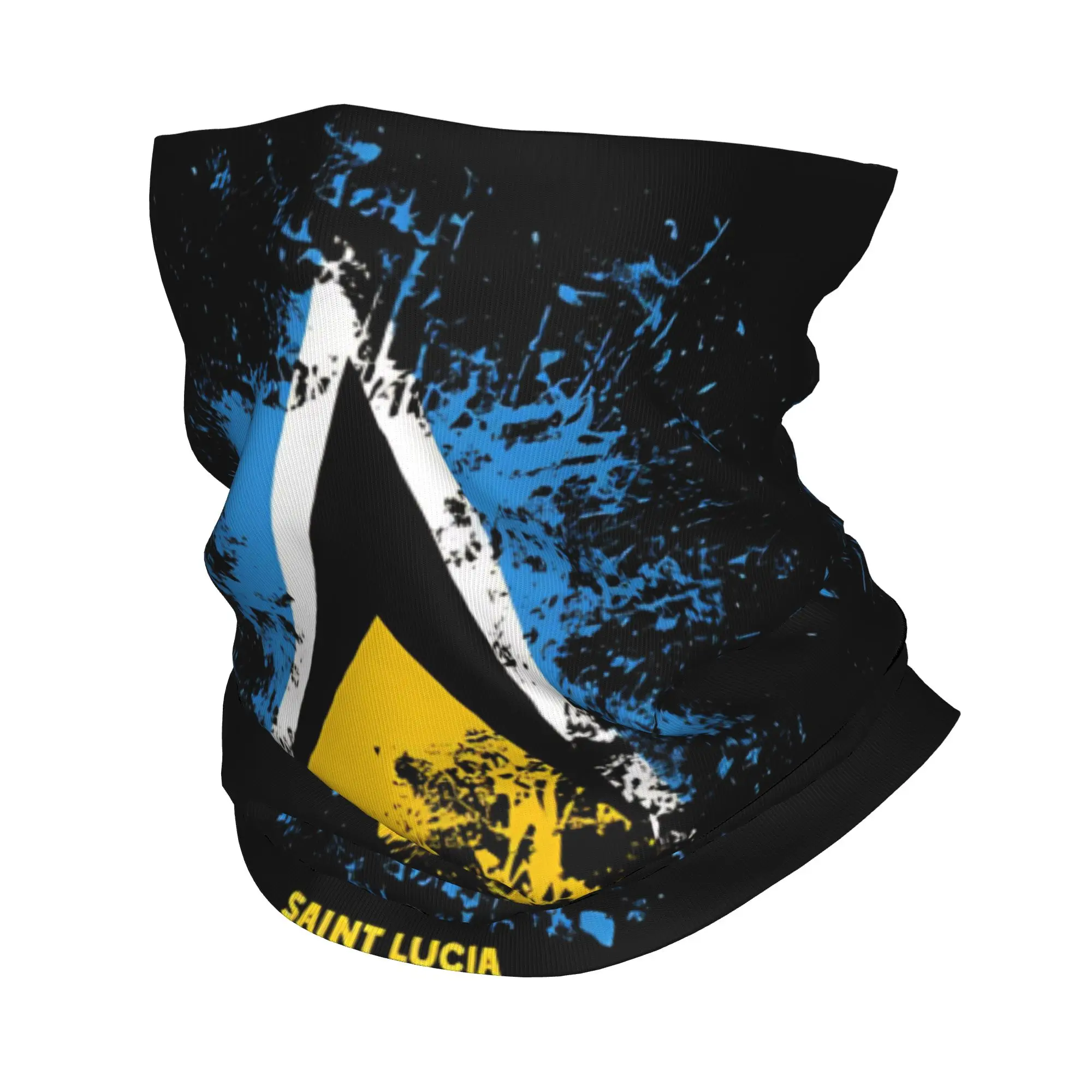 Outdoor Sports Balaclava Saint Lucia Flag Cycling Mask Seamless Soft  Tactical Mask y2k Funny Fishing Dustproof Neck Gaiter