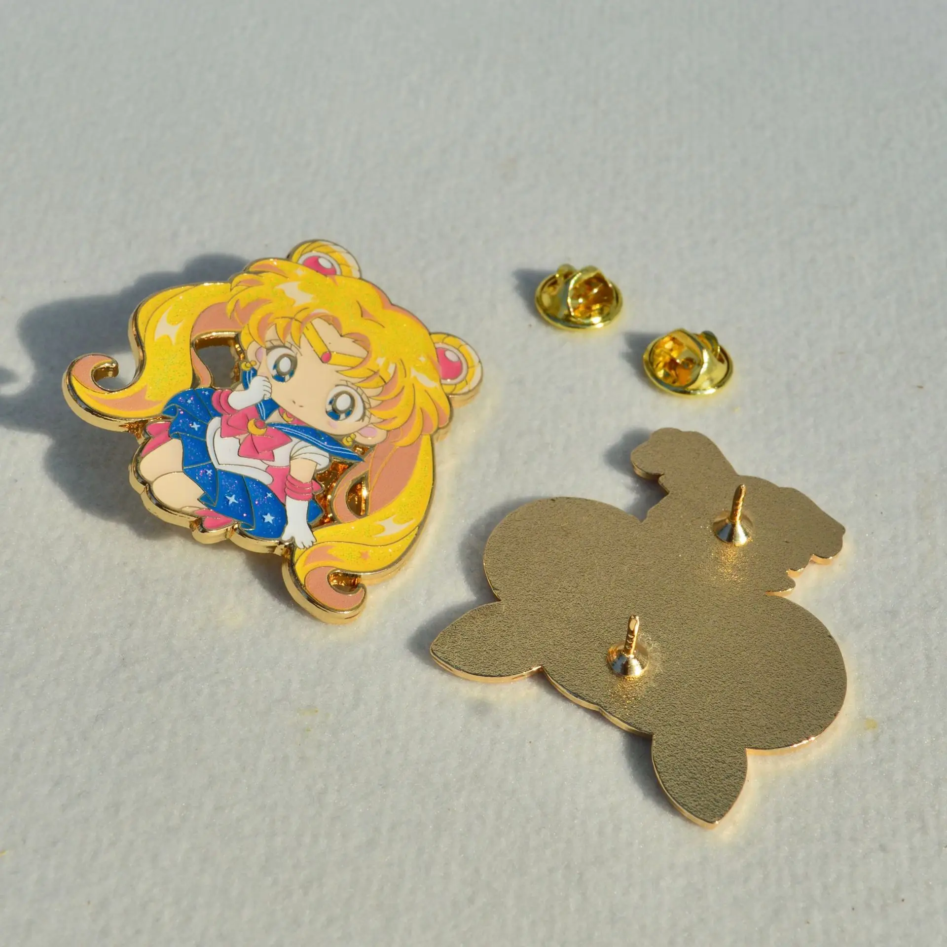 Sailor Moon Enamel Badges Cute Tsukino Usagi Pins Kawaii Chibiusa Pendant Anime Brooches for Backpack Clothing Lapel Cosplay Toy