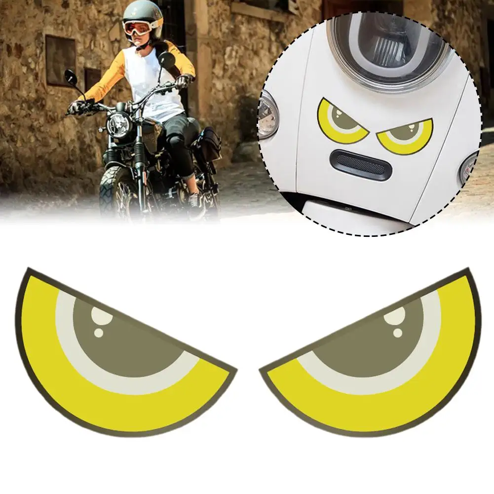 Devil Eyes Car Motorcycle Stickers Helmet Fairing Rear Electric Decal Decoration Car Motorcycle Stickers Reflective Window D4z4