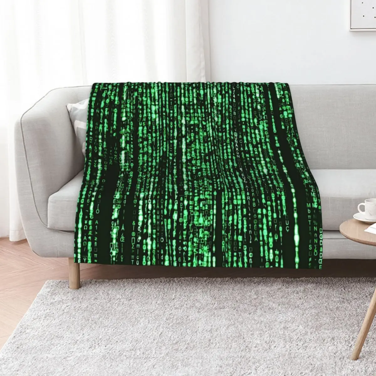 The matrix code owns you Throw Blanket Shaggy Moving cosplay anime Decorative Sofas Bed linens Bed Fashionable Blankets