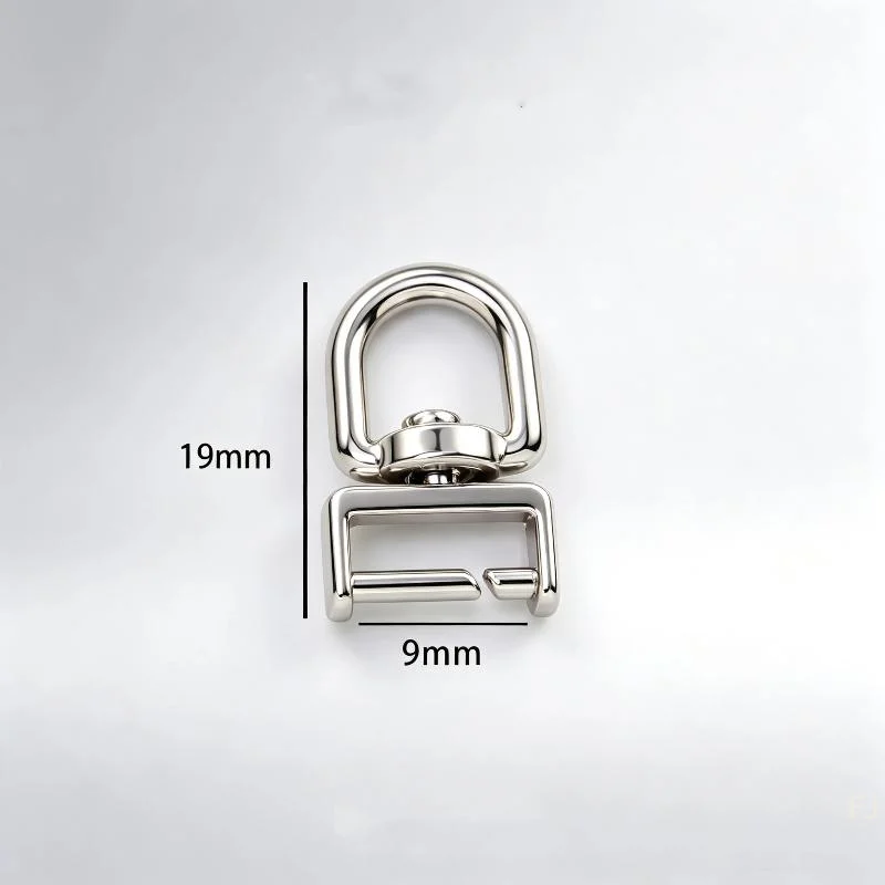 [YU]Zinc Alloy Swivel D Ring Clasps 360 Degree Rotation Rust Resistant For DIY Bag Pet Collar Sewing Projects