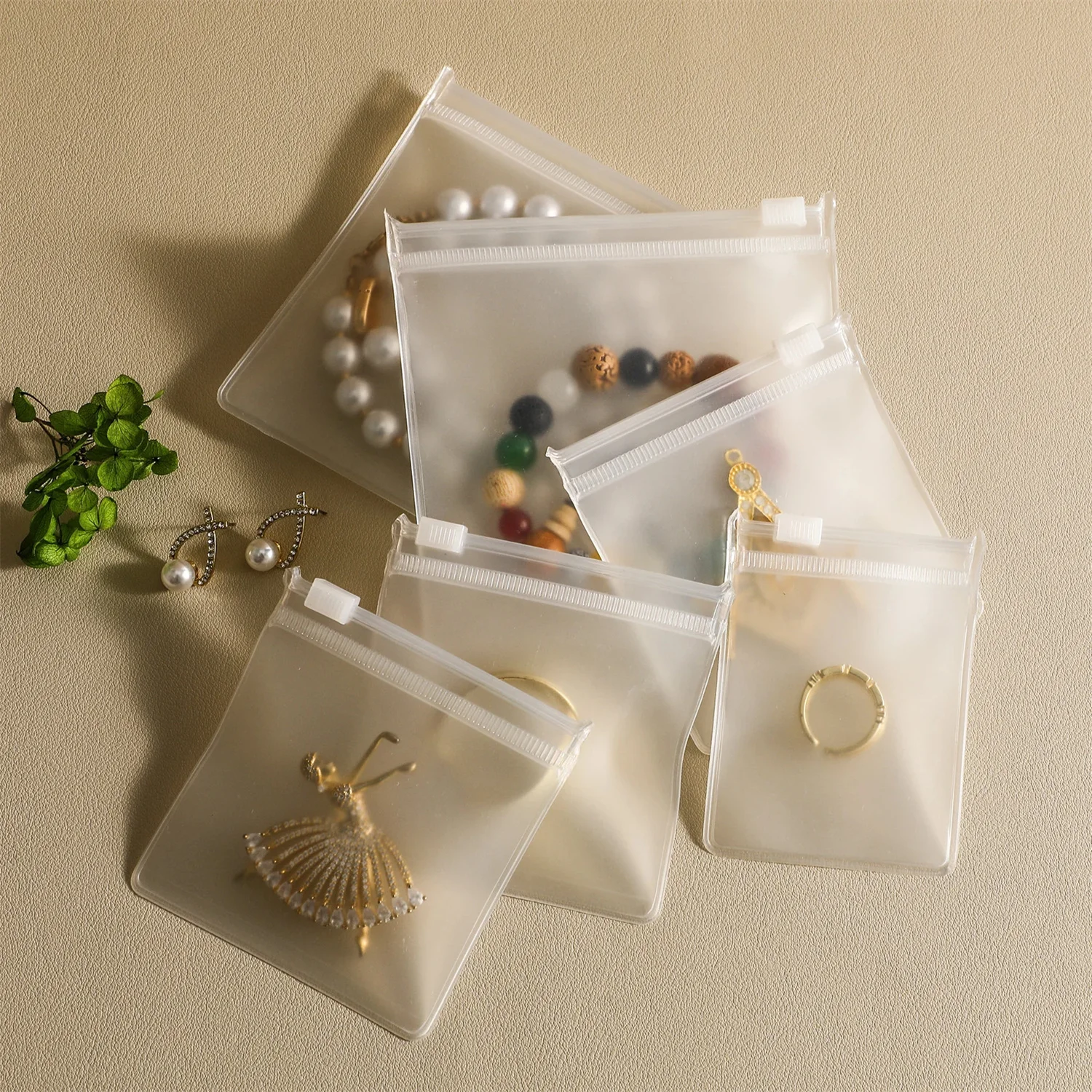 100pcs custom matte Frosted Jewelry Bag，customized high-quality jewelry packaging, custom jewelry bag with you logo