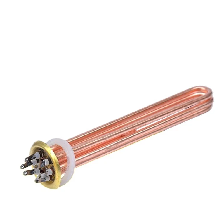 3KW6KW/9KW Copper water boiler heating pipe Hotel heater tube for water heater Red copper electric heating tube