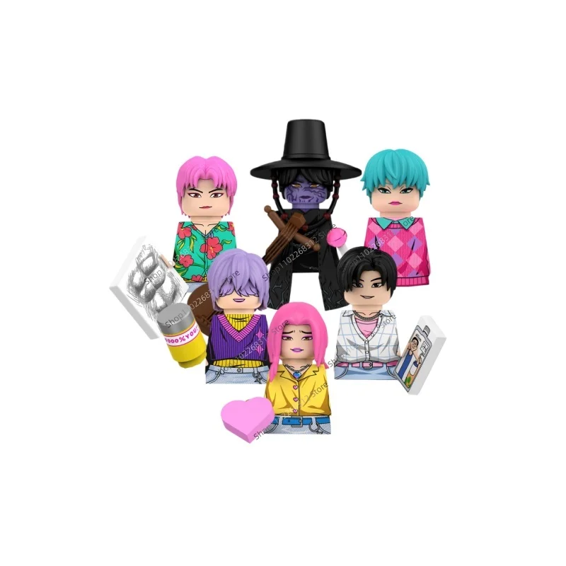 

Anime Style Dolls Cute Cartoon Character Figurines WM6230 Action Figure Building Blocks Party Decor Model Bricks Set Toys Gifts