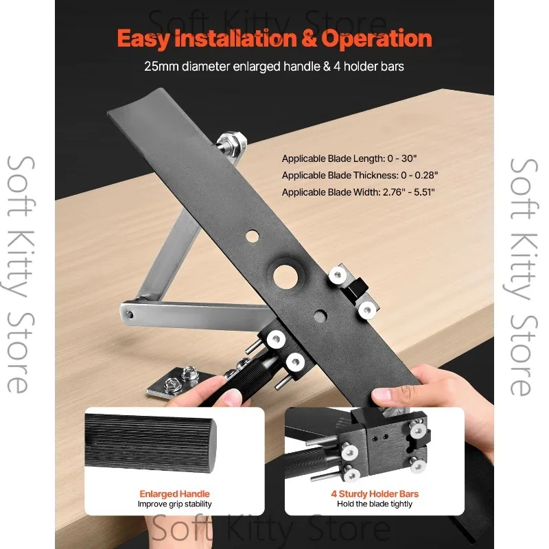 Lawn Mower Blade Sharpener Balancer 15° - 45° Adjustable Lawnmower Blade Sharpening Tool Compatible with Angle Grinders