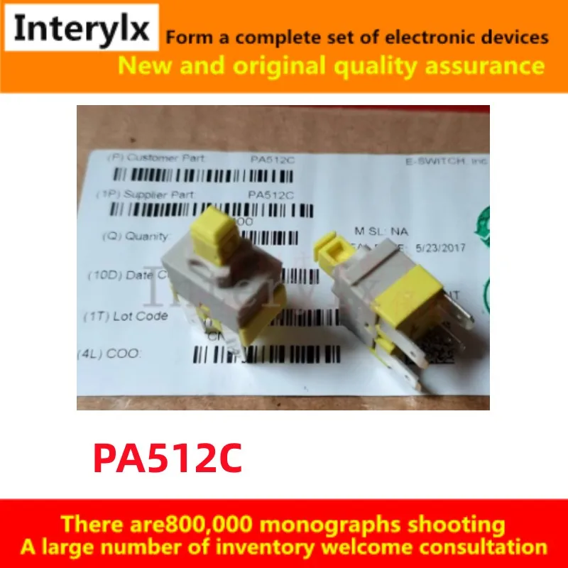 1-10Pcs/Lot Original PA512C PA-512C Self-Locking Switch 4-Pin Dishwasher Vacuum Cleaner Button Switch 16A