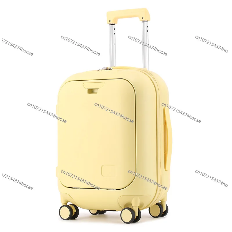 

2024 new front open zipper computer case 24 trolley suitcase, small fresh bubble case 18 inches boarding case 20 inches