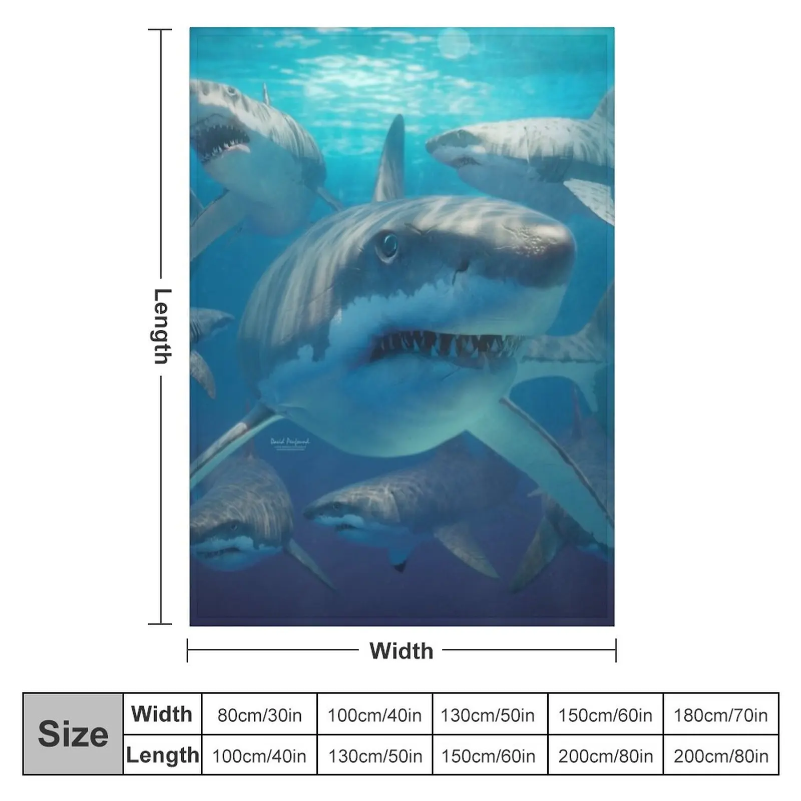 Great white sharks Throw Blanket Luxury Throw Blanket Fashion Sofa Blankets Sofa Blankets Beautiful Blankets