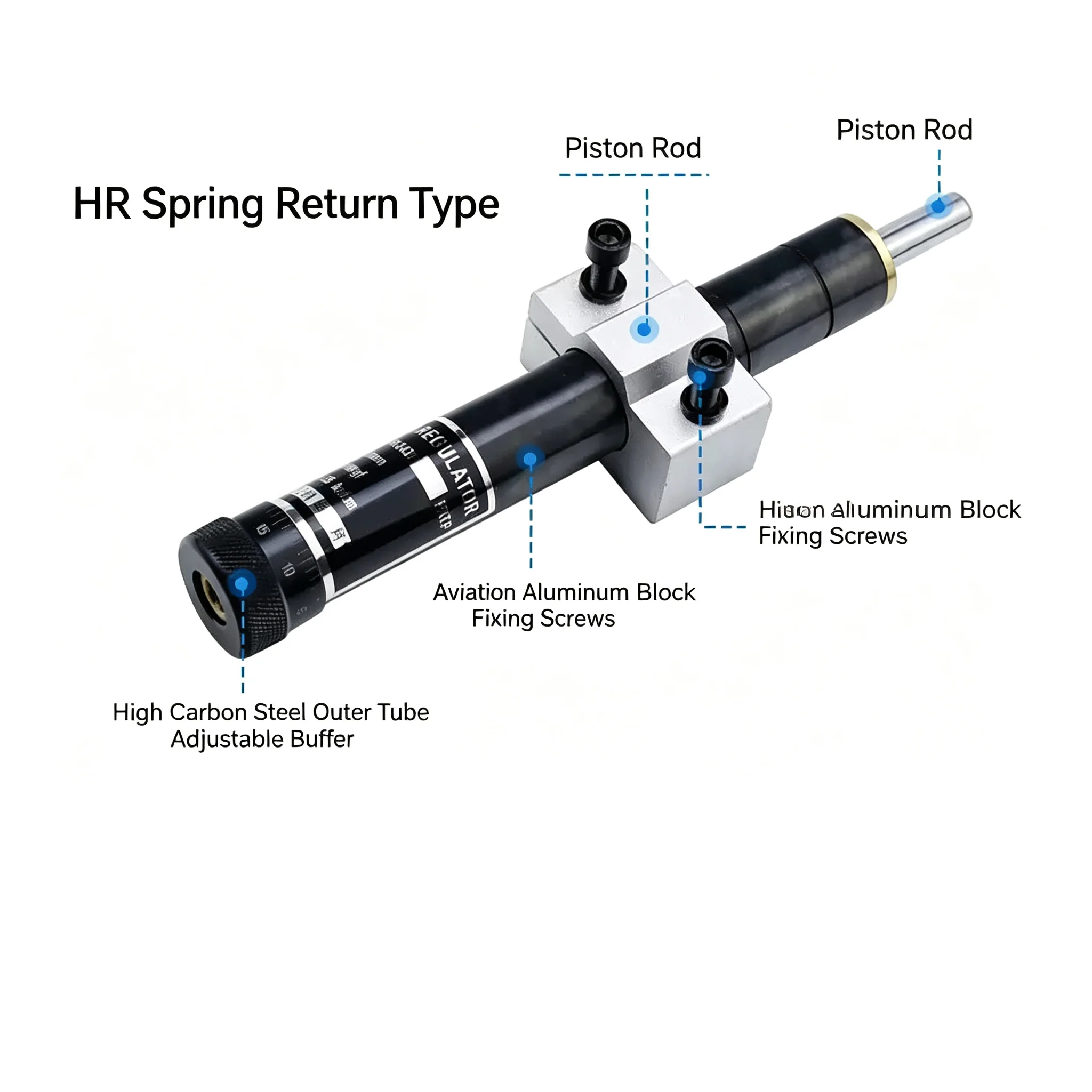 Pneumatic Hydraulic Shock Absorber adjustable SR/HR15/30/60/80/100 type Precision steady speed control buffers