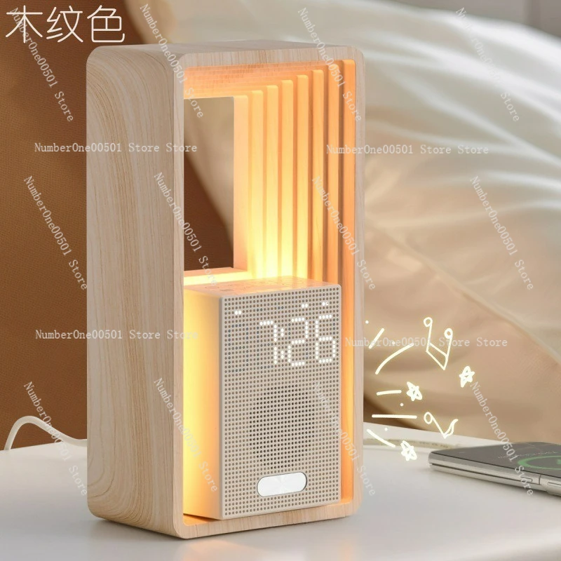 

Simulated sunrise wake-up alarm clock white noise sleep audio night light high value bedside small table lamp