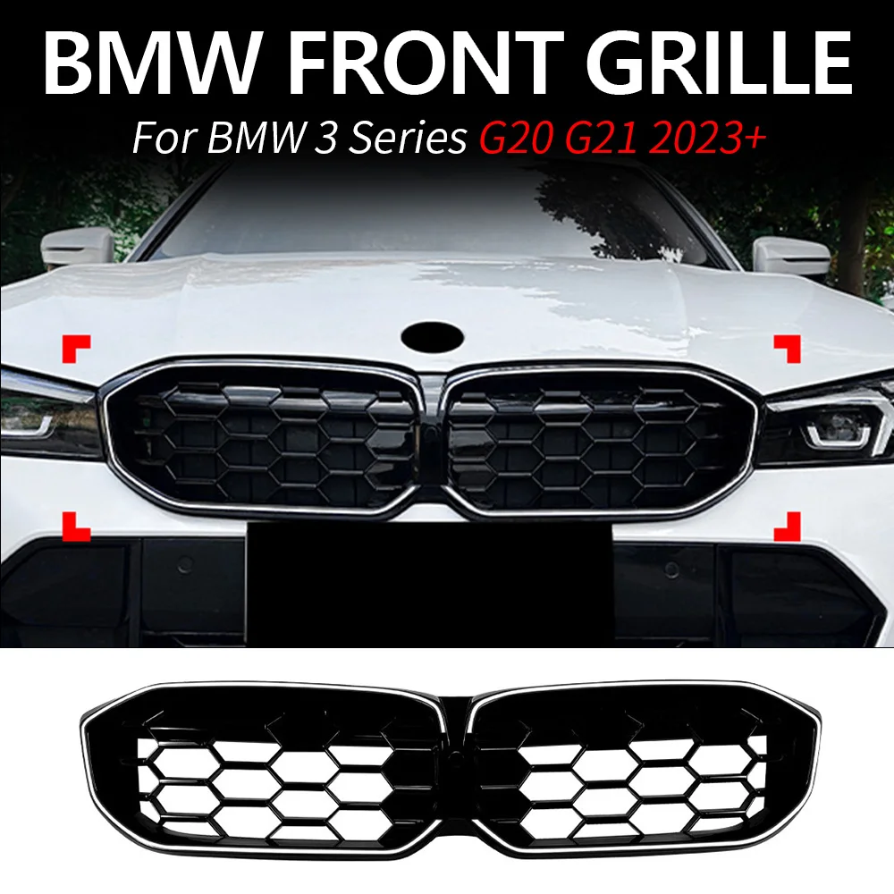 

LED Front Grille For BMW 3 Series G20 G21 2023+ Star Pattern LED Light Strip Mesh Body Kit Upgrade Car Accessories