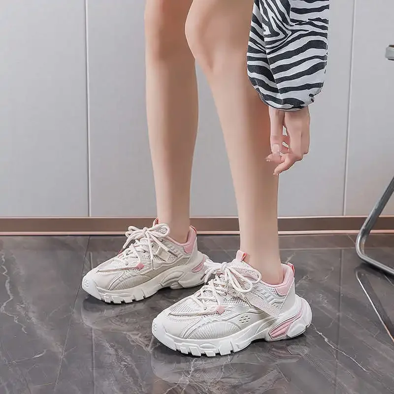 

Женские ботинки на высоком каблуке с толстой подошвой, женская обувь, коньки на каблуке для женщин, спортивные супер уютные роскошные специальные широкие кроссовки