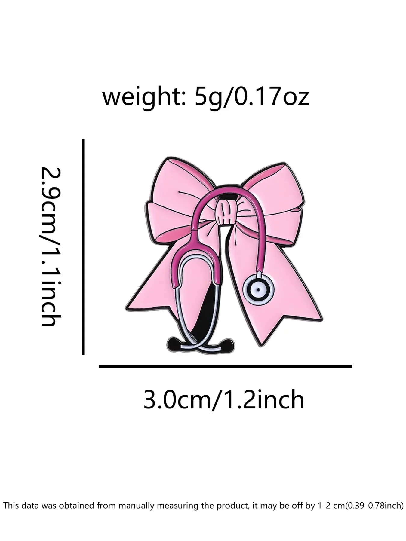 Sweet Medical Badge with Bow Stethoscope Brooch, Bow Shaped Badges, Perfect Graduation Gift for Intern Doctors & Nurses, Cute Accessory for Healthcare Workers, Durable Metal Pins, Clip In, Fashion Accessory, Alloy Brooch Pin, Lapel Pin