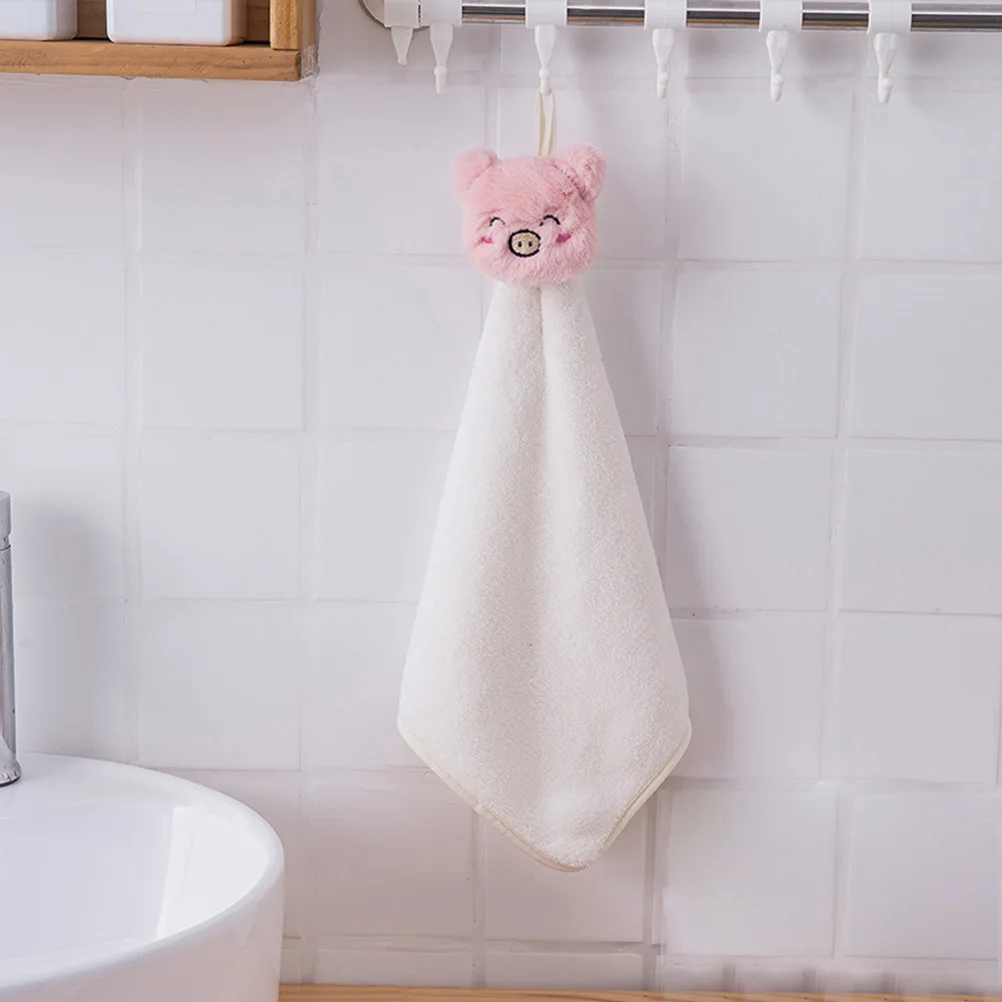 

4 pcs Coral Towels Water Absorbent Hanging Dishcloth For Hand Wash Towel Lightweight Soft Wiping Towel For