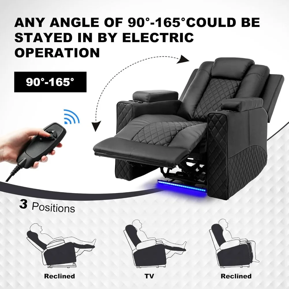 Recliner Chair, Rocker Recliners for Adults, Swivel Reclining Chair with Massage and Heat, Manual Rocking Chair Side Pockets