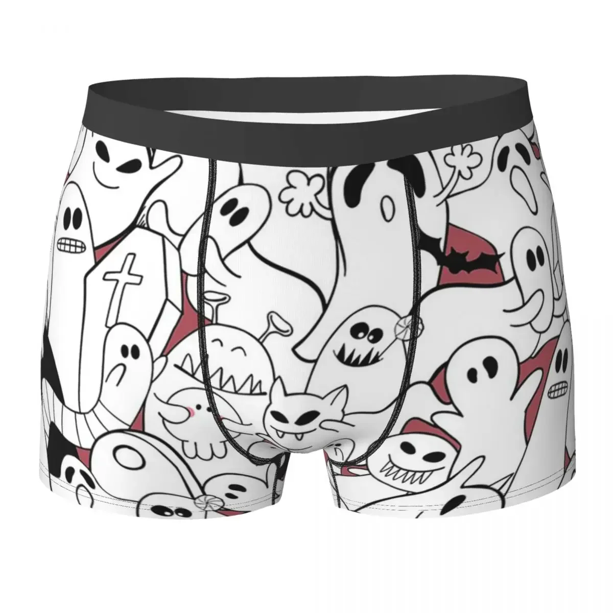 Boxer Underpants Shorts Halloween Ghost Fear Pumpkin Cute Panties Men's Comfortable Underwear for Homme Man Boyfriend Gift