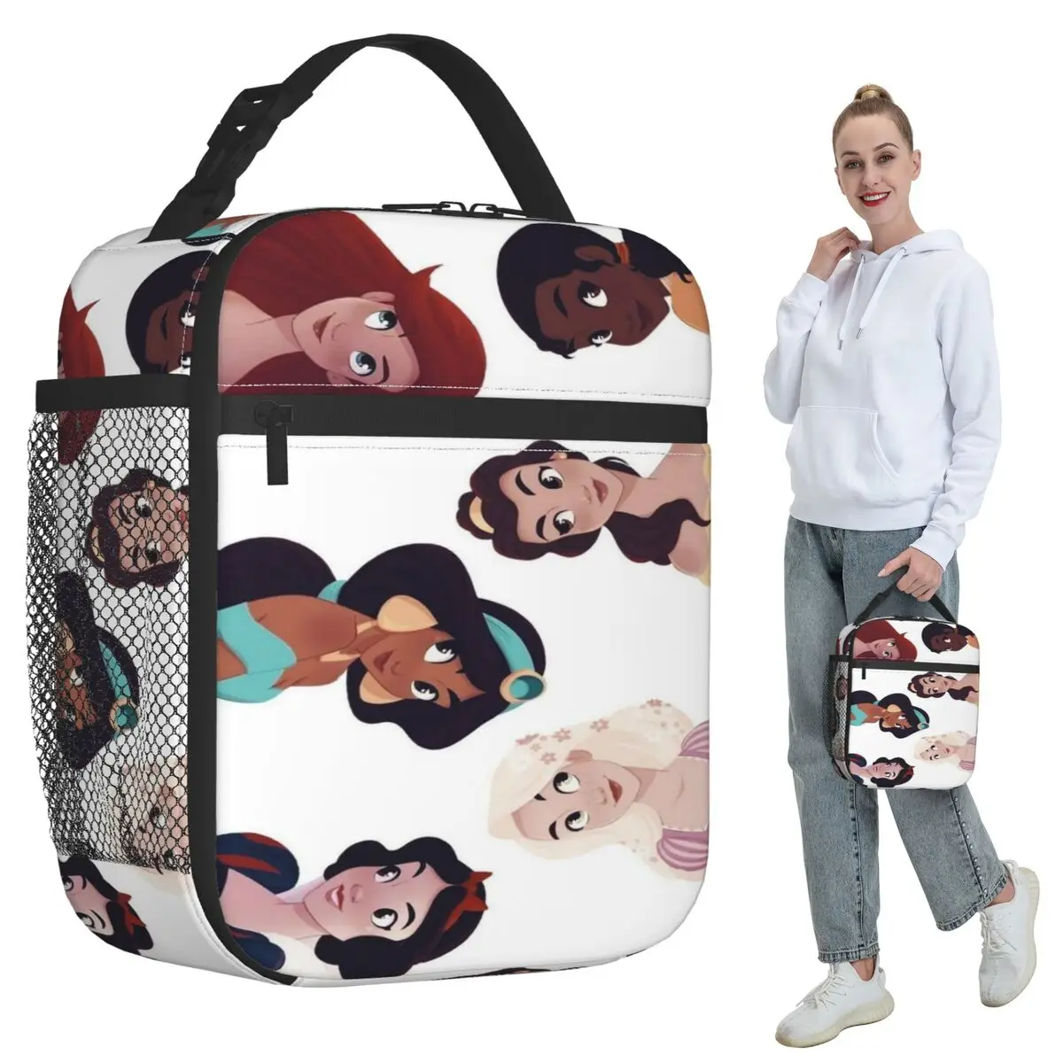 

Princess Insulated Vintage Cartoon Insulated Lunch Bag for Kids School Cooler Thermal Food Box Tote Lunch Boxes Container