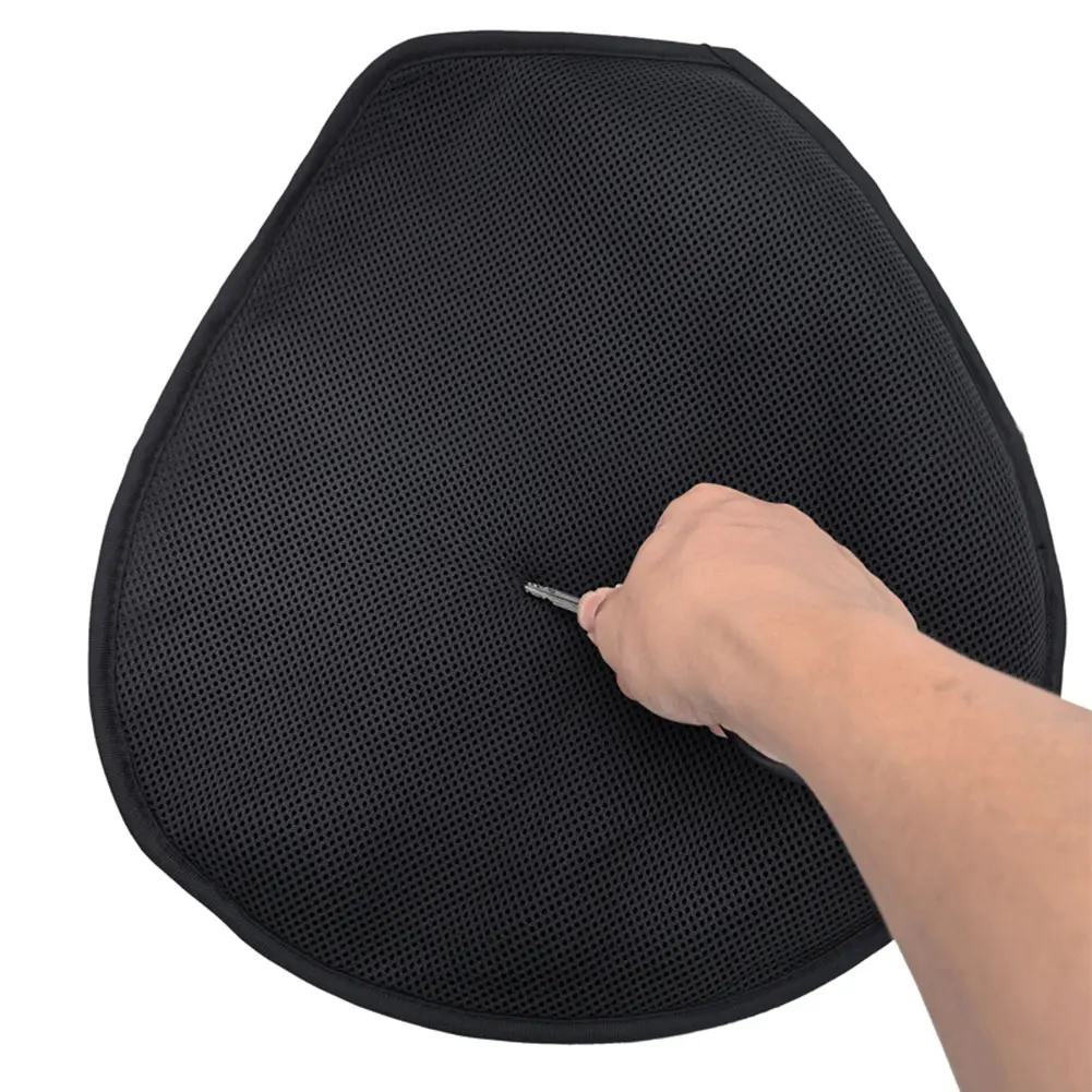 Seat Cushion Pad Anti-slip Breathable Motorbike Comfort Seat PU + Mesh Fabric Motorcycle Moped Seat Cover Motorcycle Accessories