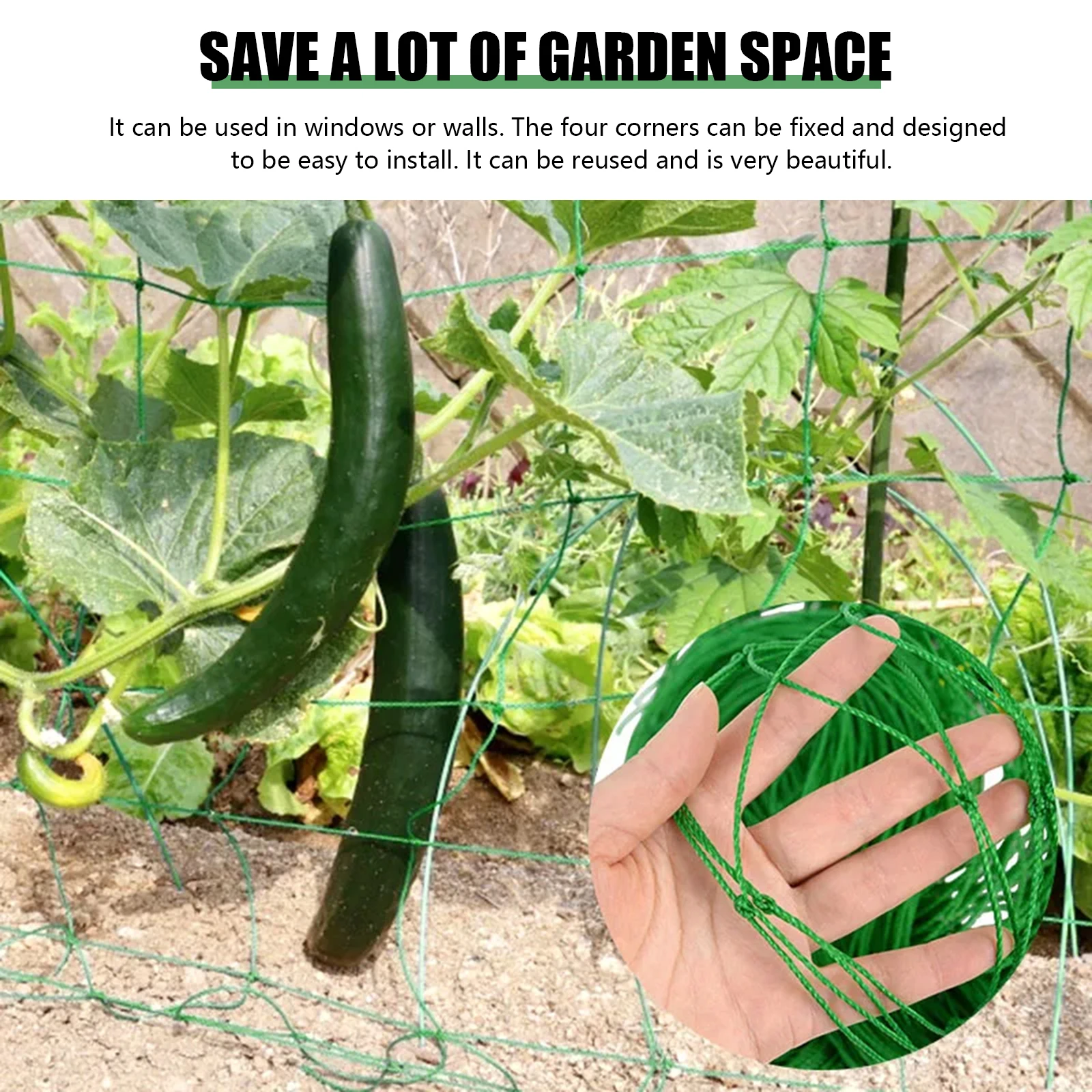 Rete per piante rampicanti in plastica Rete per orchidee Supporto per vite Rete a griglia verde per piante rampicanti Frutta Verdura Viti