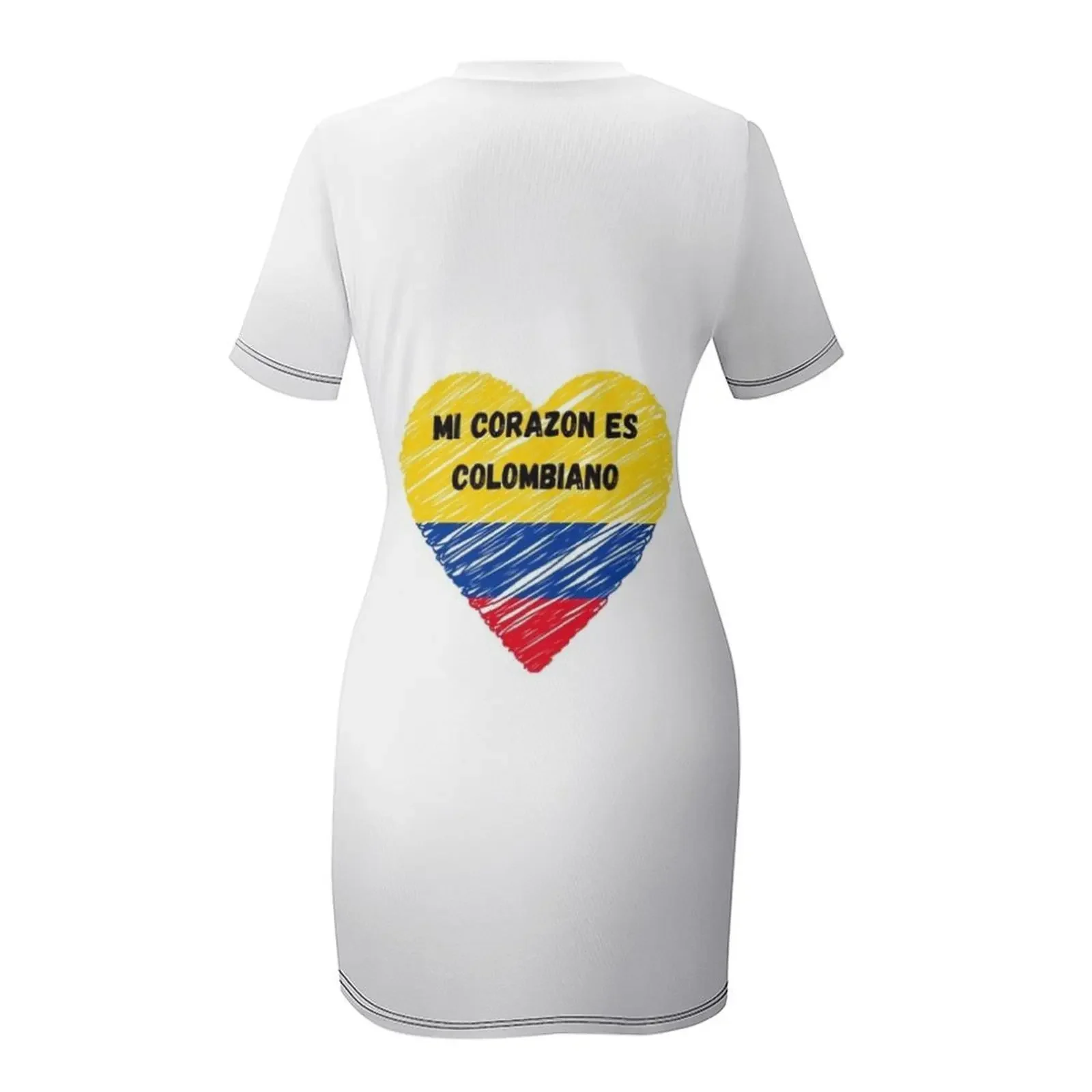 My heart is colombian Short-Sleeved Dress women's summer dress 2025 long dress women summer sensual sexy for women