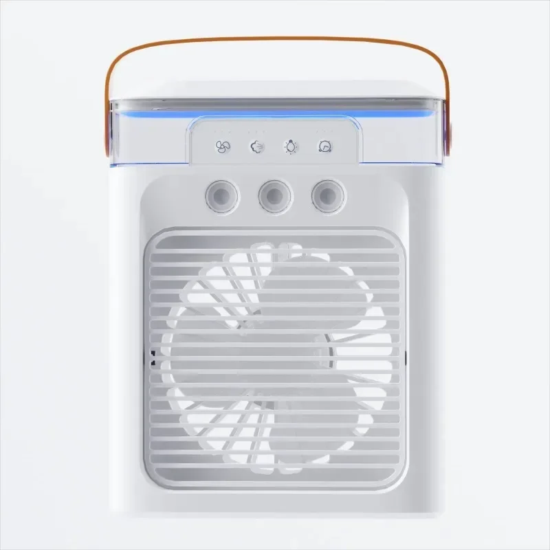 Business solid color handheld small fan, mini portable fan, rechargeable outdoor small electric fan