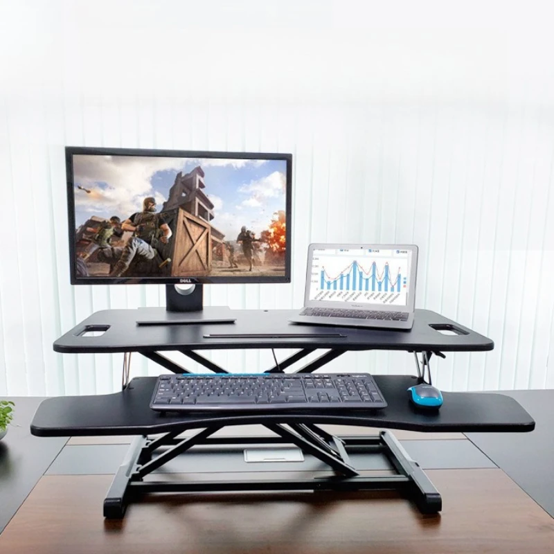 Lifting Computer Table Standing Office Computer Desk Multifunctional Monitor Stand Table Office Desktop Folding Height Rack