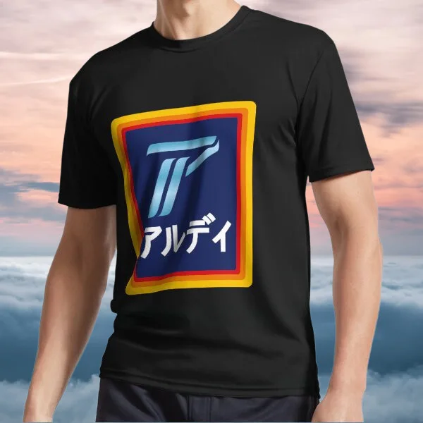 New Shirt Aldi japanese translation Logo TEE T-Shirt Funny Size S to 5XL