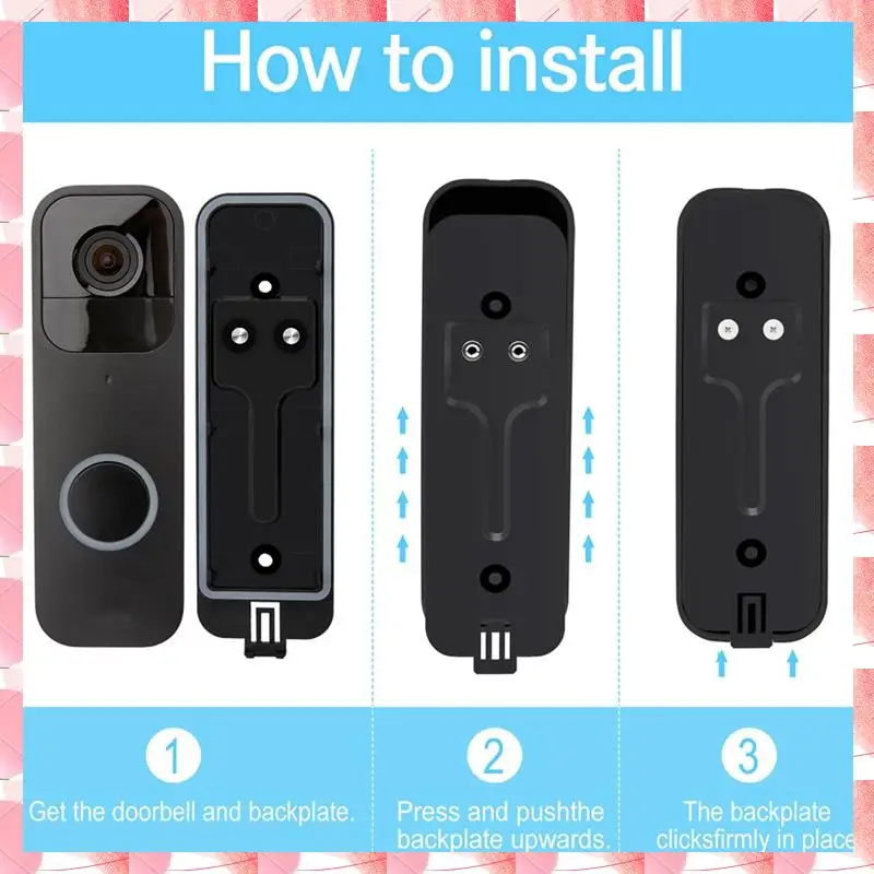 JAJA Suitable For Blink Base Plate, Video Doorbell Back Plate, Back Plate Doorbell Hardware Easy To Use