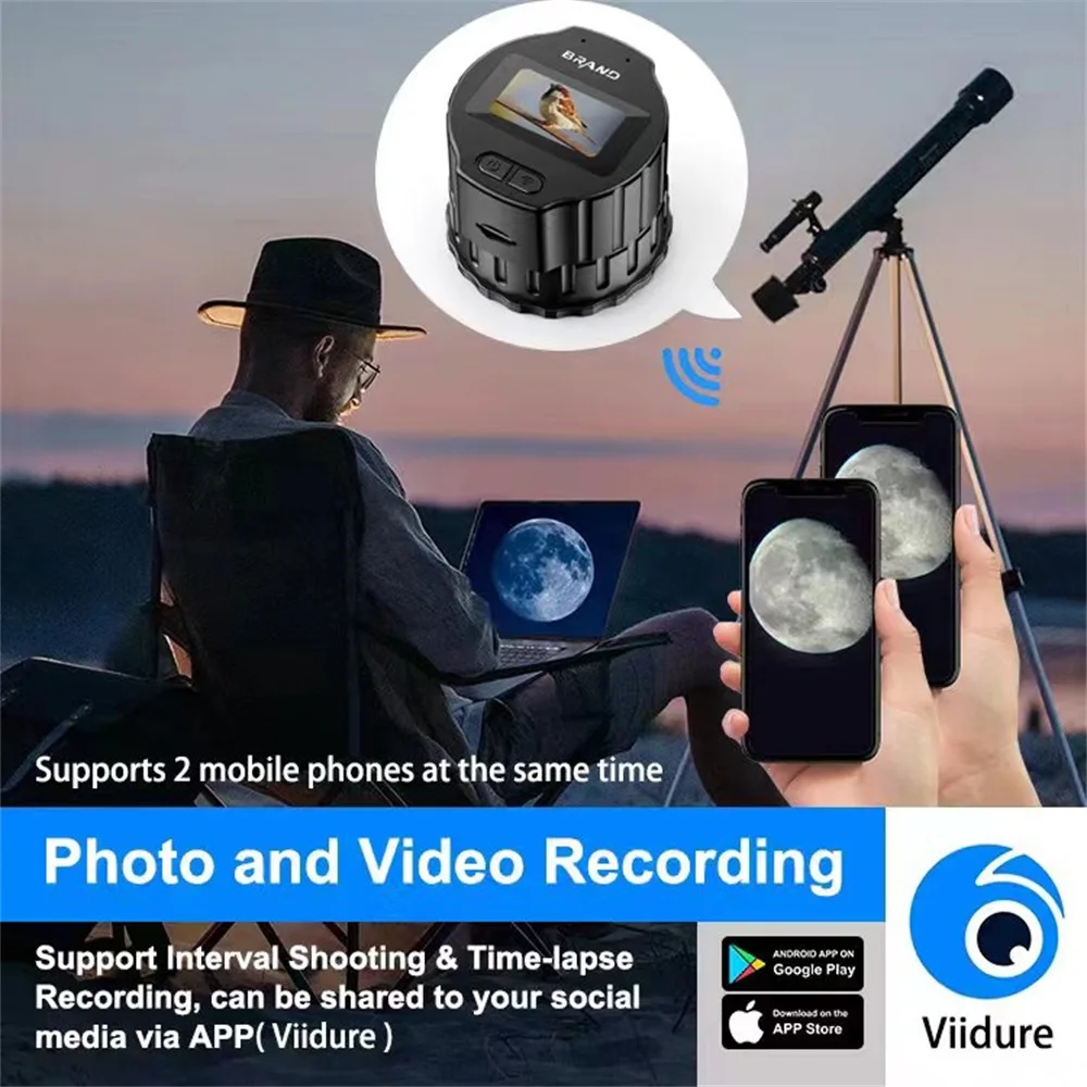 V13 WiFi HD Oculare elettronico Fotocamera Mini monoculare binoculare Telescopio astronomico Registratore oculare Schermo da 1,5 pollici