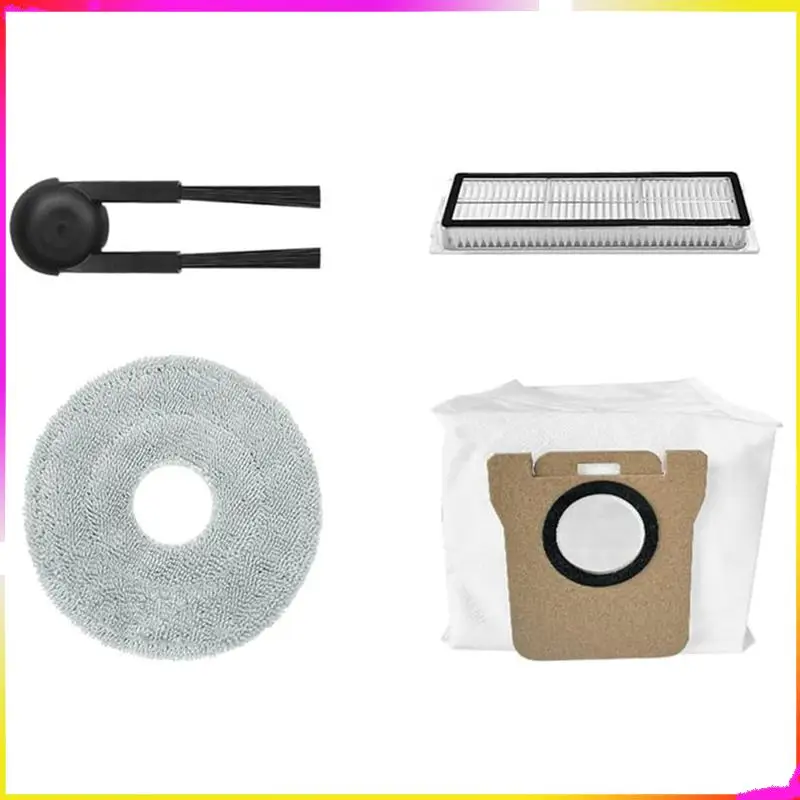 M04K Kit Accessori essenziali di ricambio per aspirapolvere robot Mijia M40S/OV31CN-Spazzola laterale, filtro Hepa, panno per scopa, sacchetti per la polvere