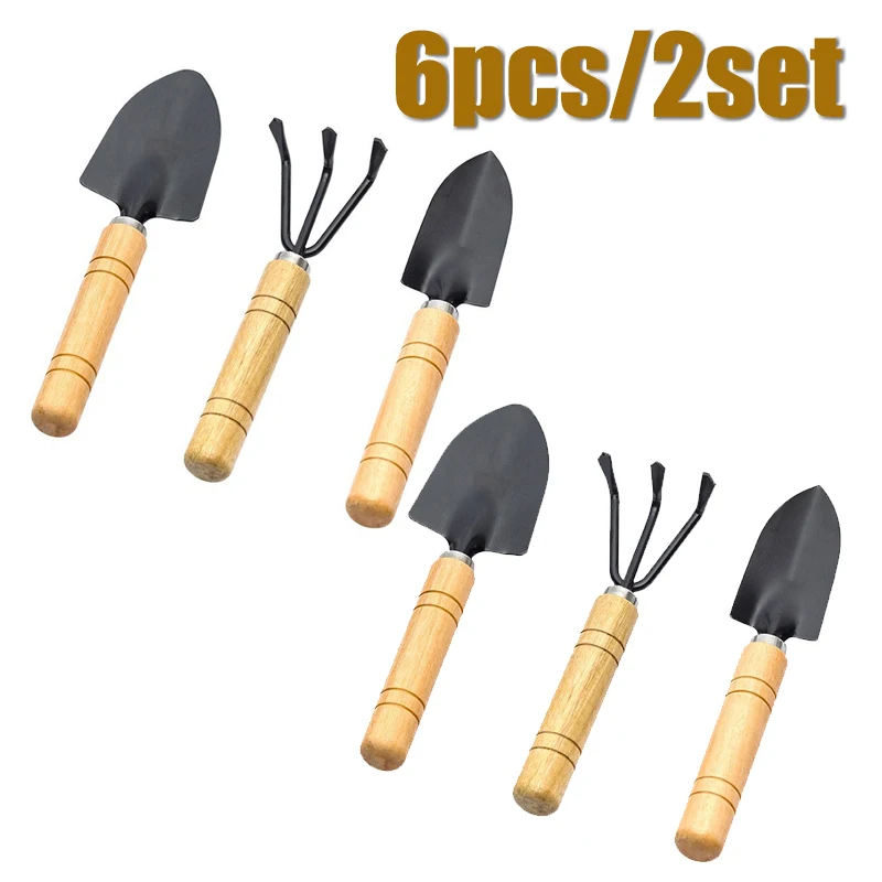 3PC/1Set Mini Tuingereedschap Set Draagbare Kleine Tuingereedschap Met Handgrepen Schop Hark Indoor Tuinieren planten Bloem Gereedschap