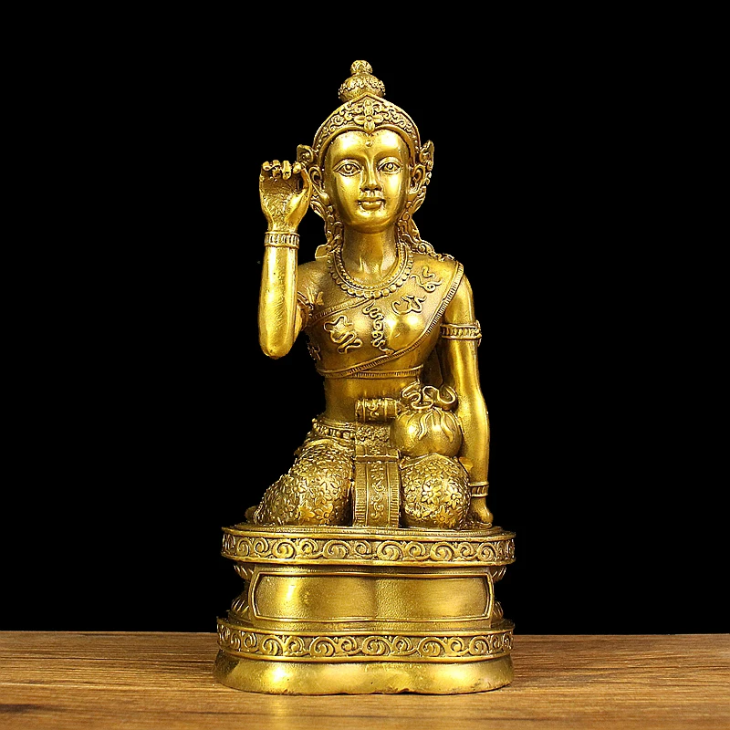 Southeast Asia Thailand temple Nang Kwak Goddess of wealth Golden Buddha COPPER statue Bring good luck for home store